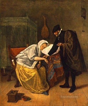 Jan Steen Painting - El médico y su paciente El pintor de género holandés Jan Steen